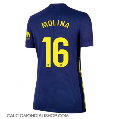 Maglie da calcio Atletico Madrid Nahuel Molina #16 Seconda Maglia Femminile 2025-26 Manica Corta Maglie da calcio Atletico Madrid Nahuel Molina #16 Seconda Maglia Femminile 2025-26 Manica Corta